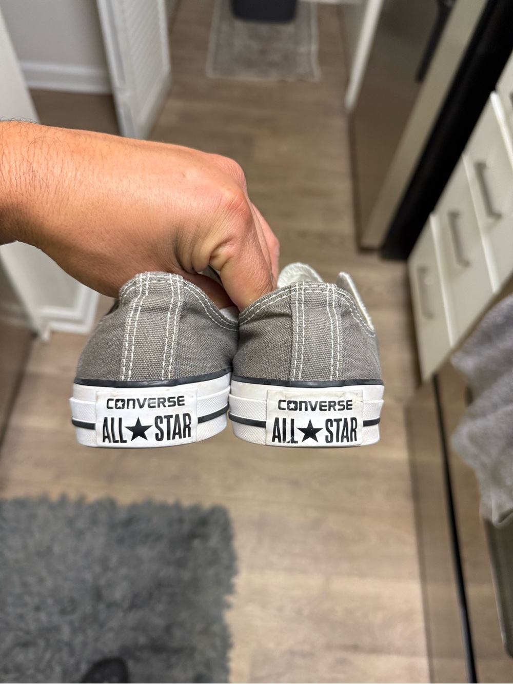 Converse Chuck Taylor All Stars Lowtop Gray White Women Size 7.5 Used - Picture 6 of 8